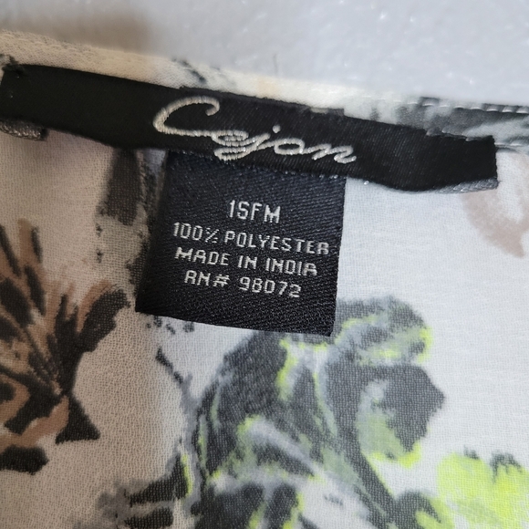 Cejon Floral Kimono Cover Up White OS - Picture 4 of 7